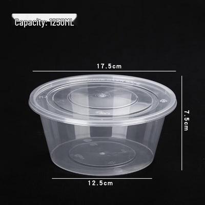 Disposable Round Wheat Straw Meal Box with Transparent Lid