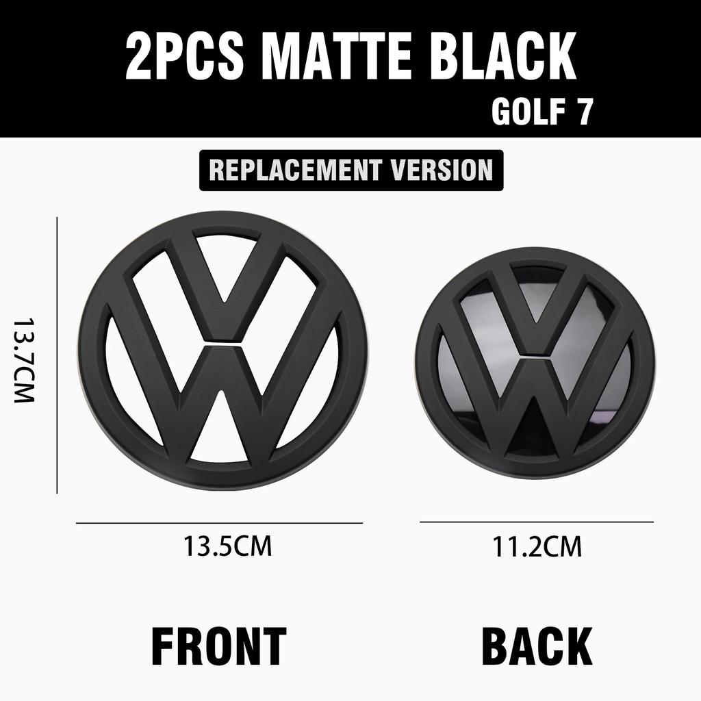 2025 Hot 1/2Pcs Car Front Bonnet Grill Rear Trunk Emblem Logo Cover Replacement Badge For Volkswagen VW Golf 7 MK7 2014 2015 201