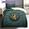 Embossed Lion  Pattern Bedding Quilt Set Quilt Cover Pillowcase Home Decoration  Gift (1 * Duvet Cover + 2 * Pillowcase, Without Core)