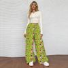 Women's Casual Christmas Print Elastic Waist Loose Fit With Plush Wide Leg Pants