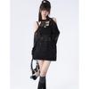 Chic Hollow Out Long Sleeve T-shirts Women Off Shoulder Loose Leisure All-match Tops Girls Young Cool Soft Thin Breathable Ins