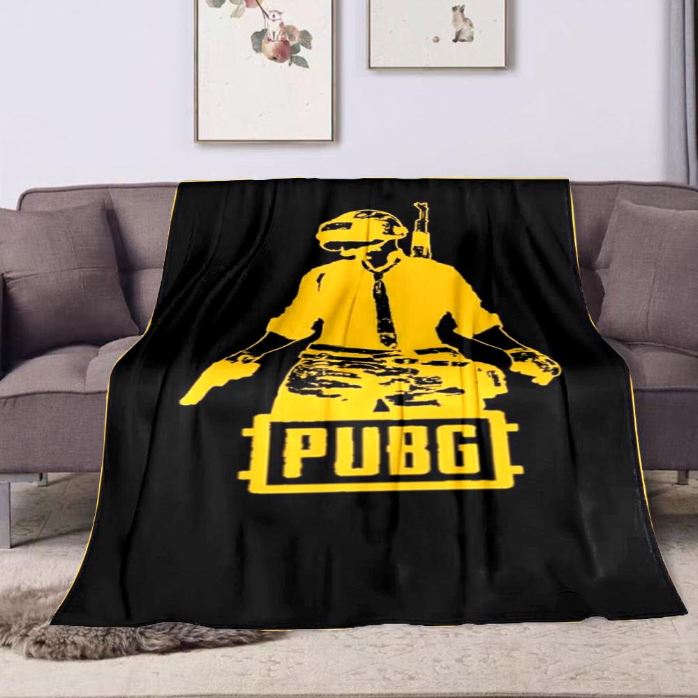"PUBG Iconic Battleground Design" Patterned flannel blanket perfect for the bedroom living room, sofa, or a little nap