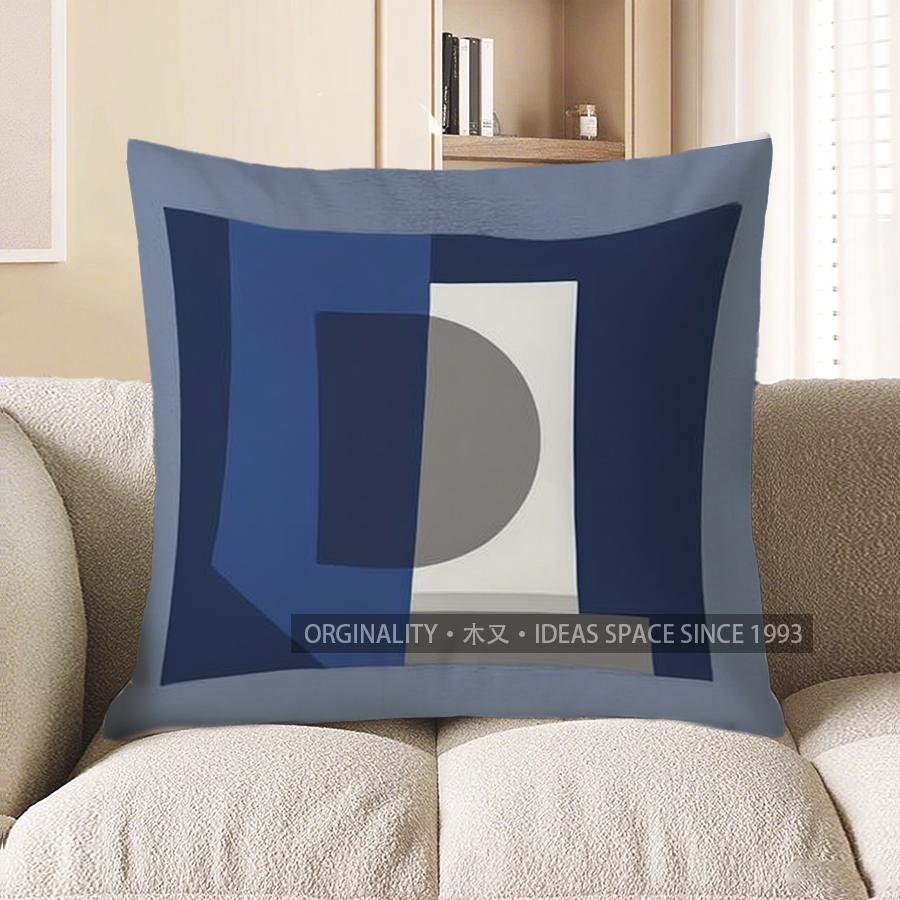 

Home Decor Abstract Blue Line Pattern Decorative Pillow Pattern Cushion Cover Suitable For Sofa Bedroom Car Pillow Cover 40x40cm