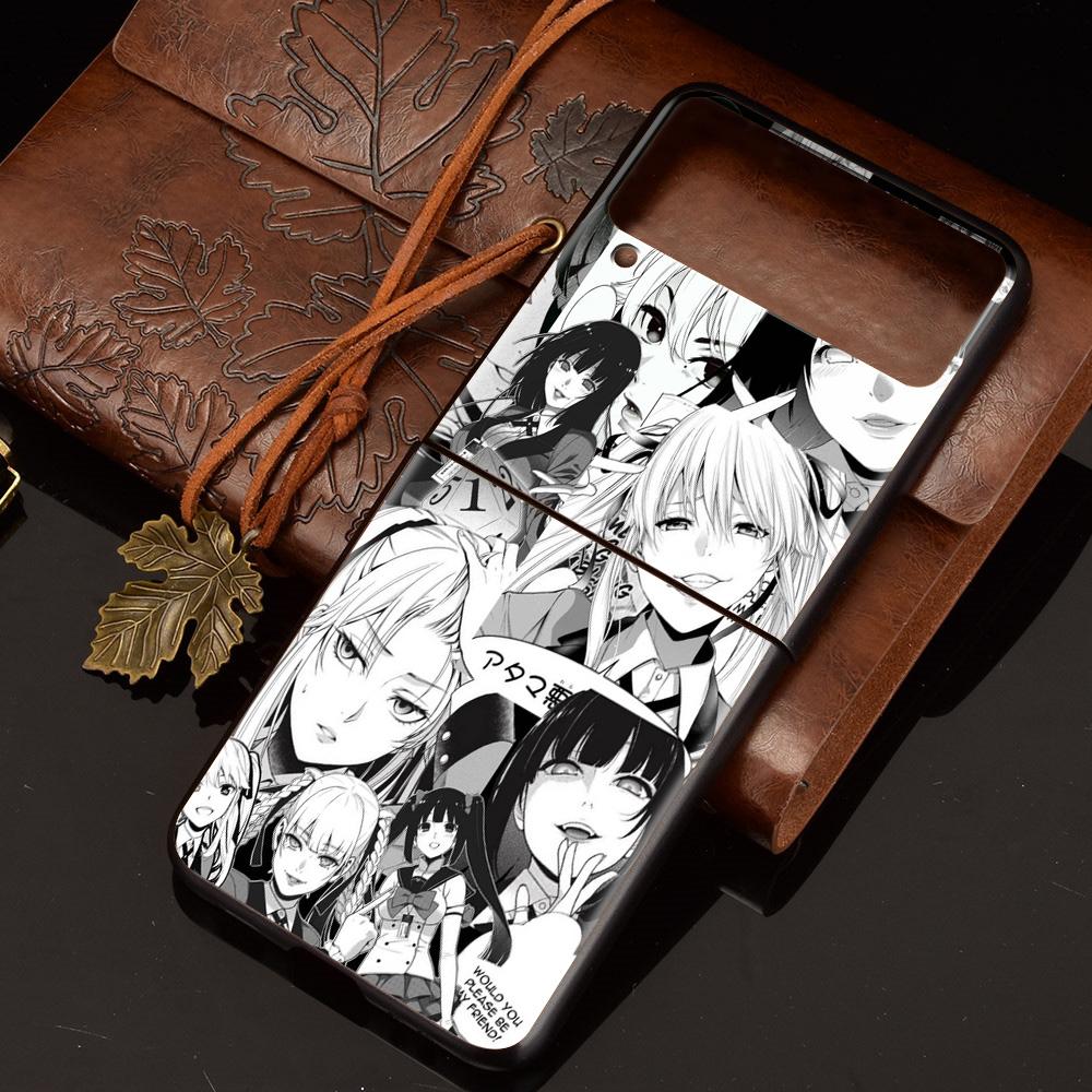 Custodia Antiurto Per Samsung Galaxy Z Flip 4 3 5G Funda ZFlip4 Nera Rigida ZFlip3 zflip4 Fundas Cover Anime Kakegurui Jabami