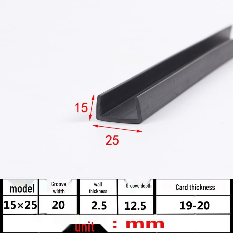 U-Shaped Rubber Anti-Collision Edge Seal Strip for Glass and Steel Plates