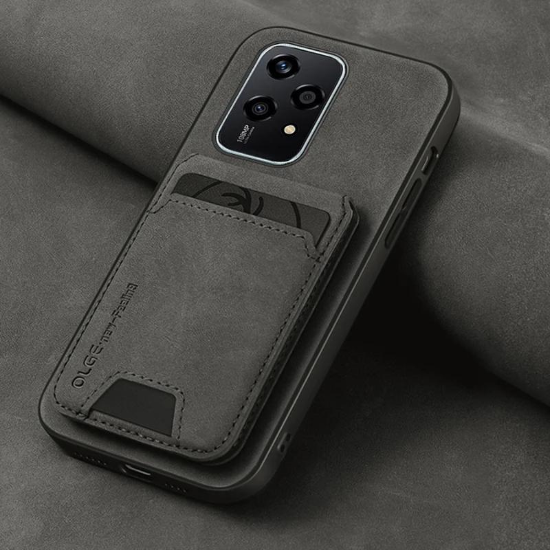 

Новый однотонный кожаный кошелек с отделением для карт, противоударный чехол для телефона Honor 200 Pro Lite 100 90 70 50 X8B X50i, задняя крышка For Honor 200Pro чёрный