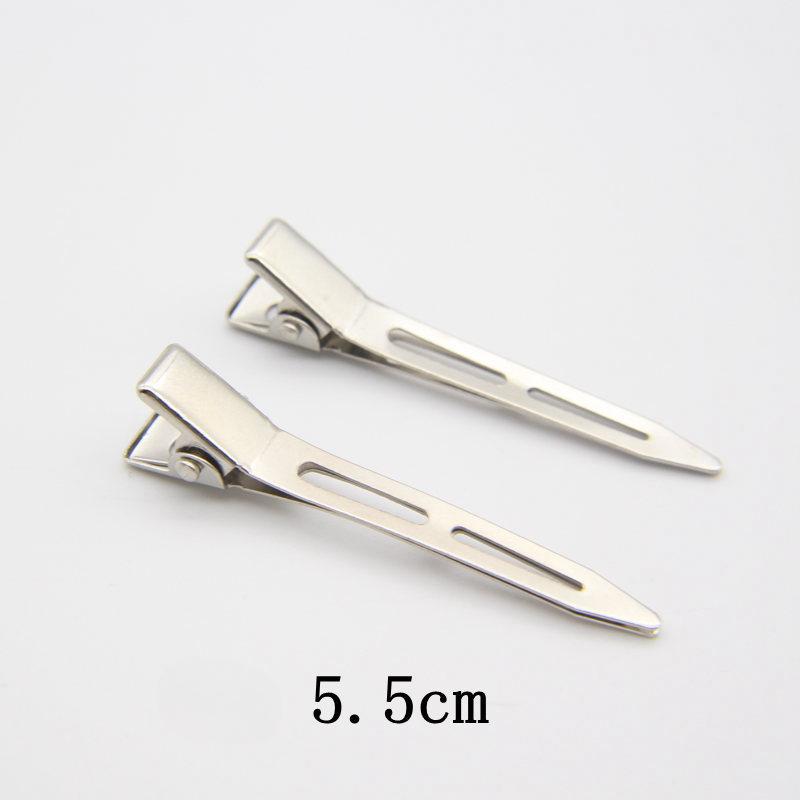 10Pcs/Lot Crocodile Leather Hairpins Duck Bill Hairpin Rust-proof Metal Hairpin with Holes for Curly Hair Styling Partition Clip