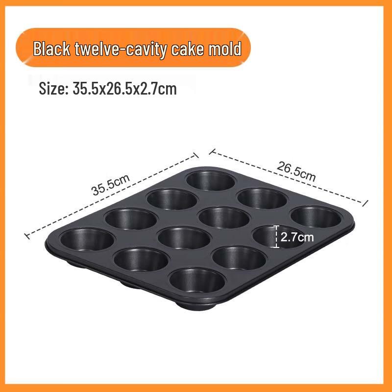

ZISIZ 12-Cavity Muffin Baking Pan (Set of 3)
