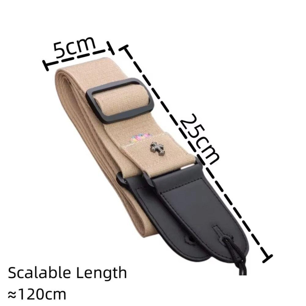 Leather Electric Guitar Strap Adjustable Length Folk Guitar Strap Vintage Ukulele Belt  Stage