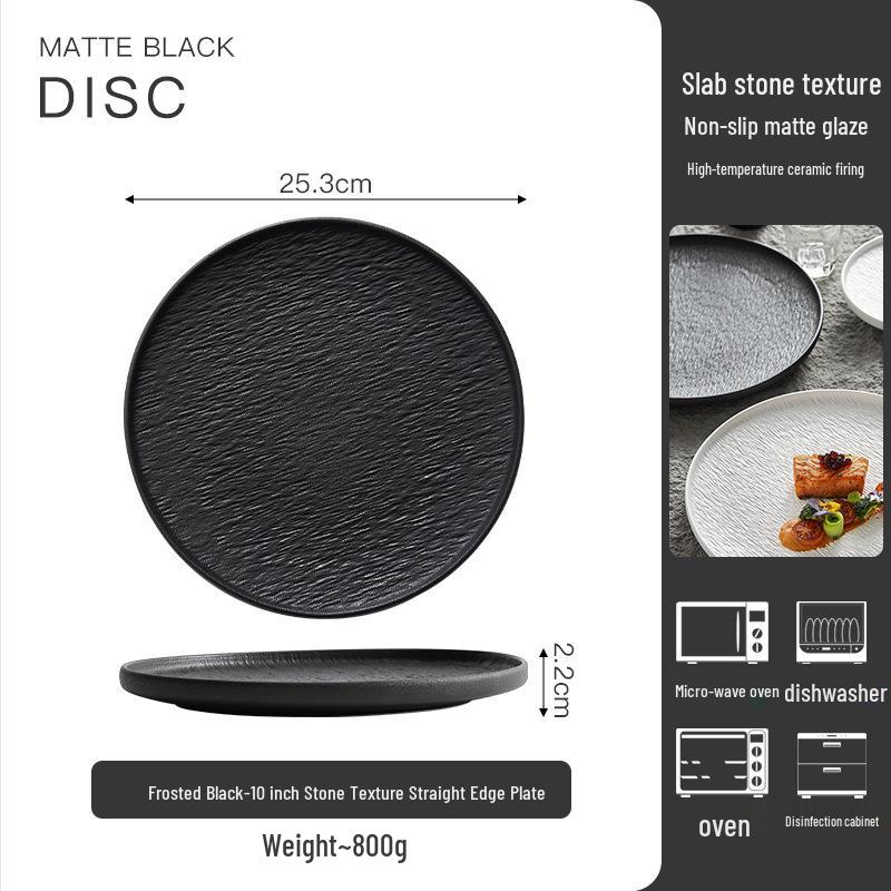 Creative Ceramic Dinner Plate - Ideal for Steak, Pasta, and More