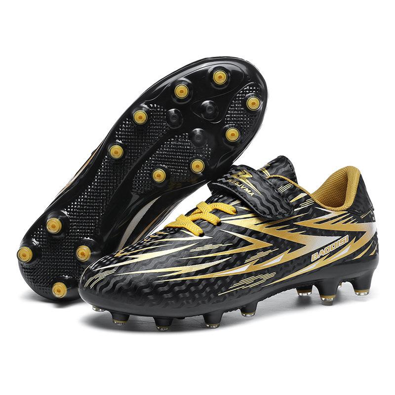 2025 summer new youth low-top Velcro football shoes big children's game long nails broken nails training football shoes