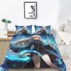3D Animation Bishōjo Bedding Set, Curtilage Male Room Duvet Cover 2/3 Pieces, Anime Beautiful Woman DE135 * 200 Full Size Soft Home Decoration