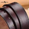 Vintage Genuine Leather Belt Ladies Pin Buckle Embossed Belt Cowhide Korean Style All-match Pants Belt