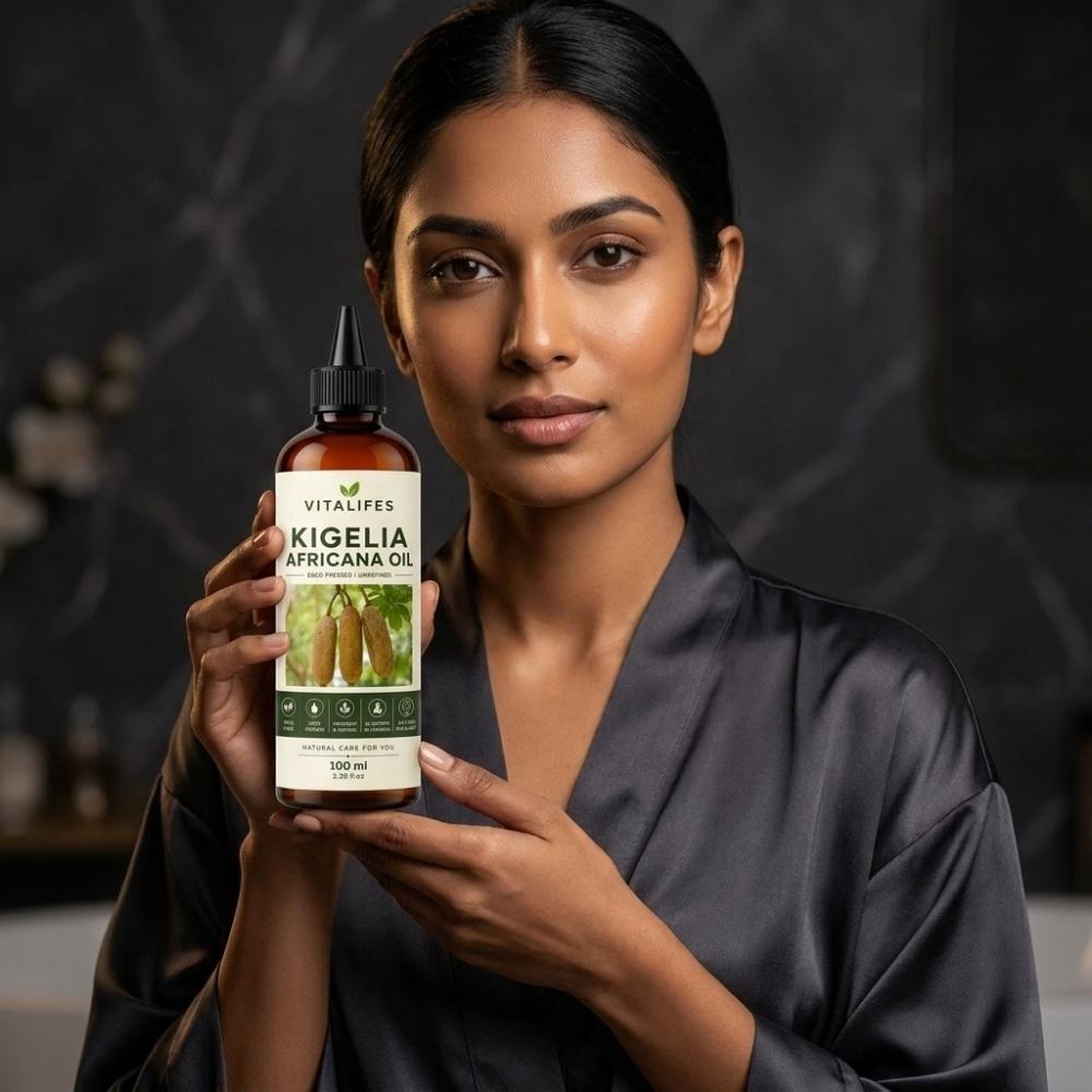 Kigelia Africana Öl 3er-Pack à 100 ml – Kräuter-Körpermassageöl für hydrierte, glatte & gesund aussehende Haut