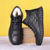 Winter Warm Men Boots Leather Wool Fur Outdoor Snow Boots Handmade Waterproof Working Non-slip Ankle Boots
