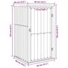 Vidaxl Garden Shed, Brown, 88X89X161 Cm, Galvanized Steel