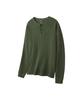 FERNOV Washed Waffle Henley Neck Khaki