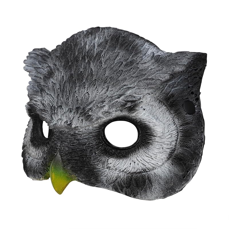 

[Moonlove] mask mask halloween cosplay devil animal mask scared sheep horn owl owl mask real Half face disguise halloween cosplay Headgear animal