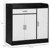 Modern Kitchen Cabinet In MDF with 2 Cabinets, 1 Drawer and Adjustable Shelves, 90x40x90 Cm