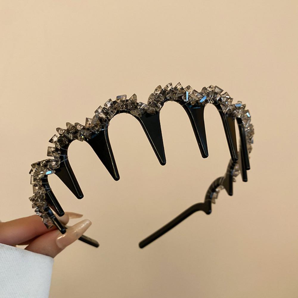 U-shaped Rhinestone Hair Band Non-Slip Face Wash Hairband Sweet Pearl Headband  Makeup