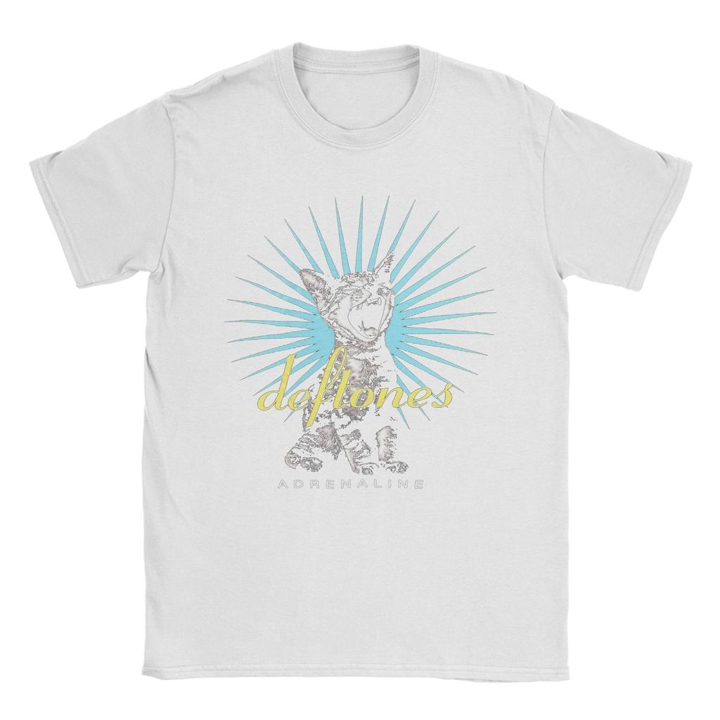 Novelty Deftones Band T-Shirt Men Round Neck Cotton T Shirts Music Short Sleeve Tees Graphic Printed Tops