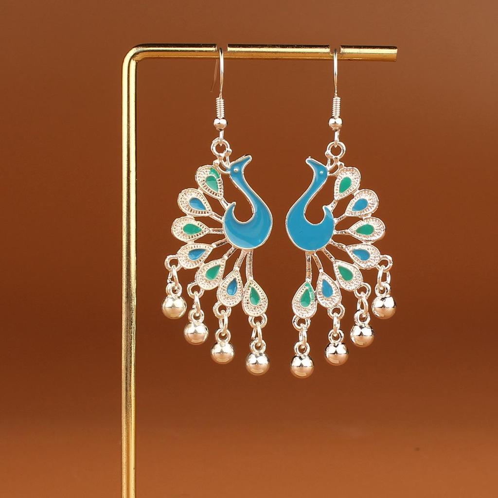 Retro Miao Silver Tassel Earrings: Ethnic Yunnan Long Dangle Women's Jewelry