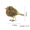 Creative Gifts Vintage Sparrow Brooch Animal Lapel Pins Alloy Bird Brooches Designer For Women Dresses Suit Clothing Accessories