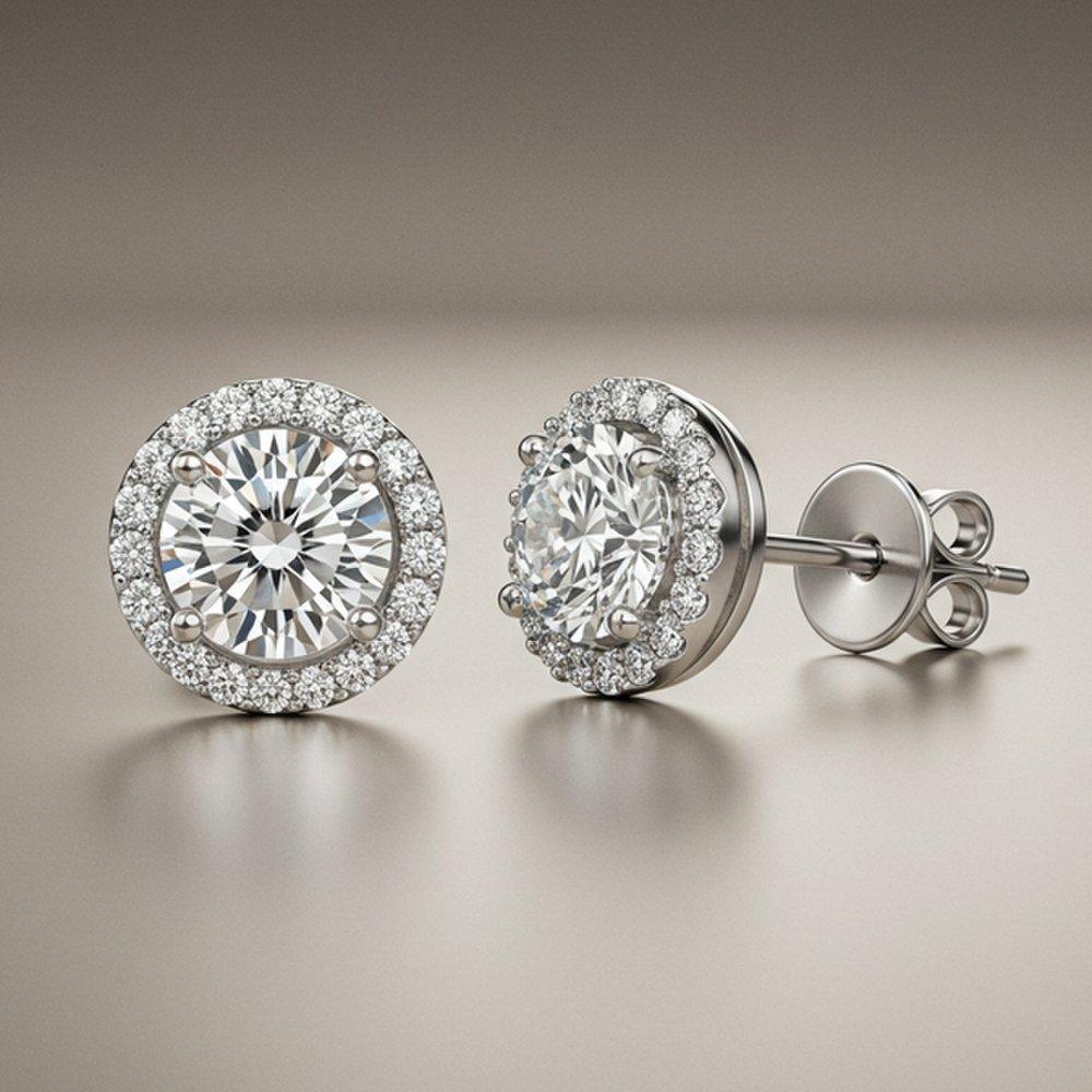 Maison De She Moissanitt Øredobber Wrap Diamant Glans Rund