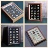 Umora Pin Badge Storage Frame Brooch Badge Felt Display Dustproof Transparent Window Brooch Pin Collection Case 2-Way 20.315.25cm (Wooden Frame)