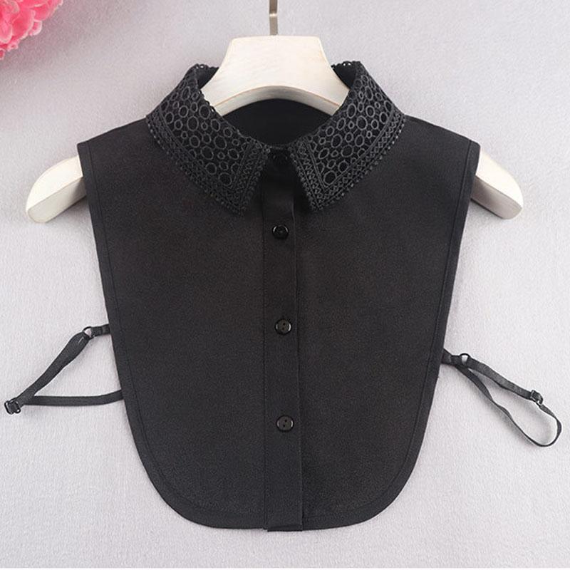 Białe Sztuczne Kołnierzyki Dla Kobiet Krata Klapa Odpinany Kołnierzyk Koszula Koronka Stójka Fałszywy Kołnierzyk Kobieta Zdejmowany Krawat Nep Kraagie