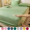 2027 High-quality Soft Velvet Fitted Sheet with Elastic Bands Non Slip Adjustable Mattress Covers for Single Double King Queen Bed 160x200cm