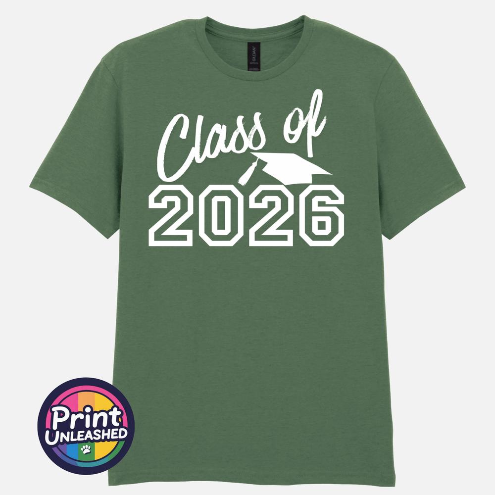 Class of 2026 TShirt Graduation Gift Leavers Tee Graduate School College Top