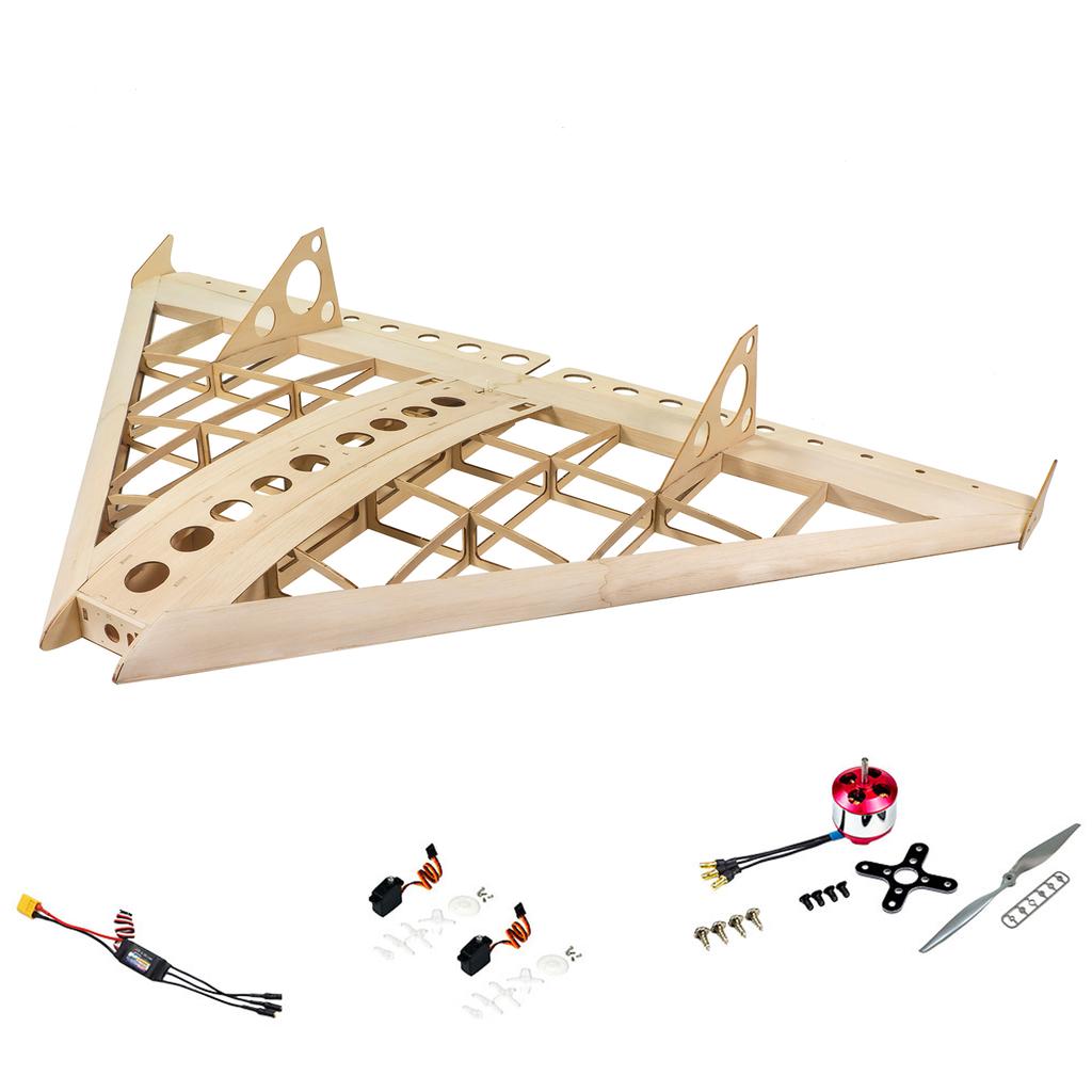 Remote Control Glider Kit Wooden 1000mm Wingspan Remote Control Airplane KIT Version
