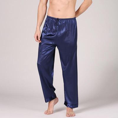 Pantaloni da notte extra lunghi da uomo effetto seta: Pigiama Estivo Monocolore