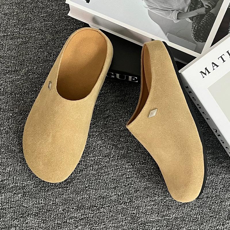 

Новые весенне-летние полушлепанцы на толстой подошве, сумка-голова на один педаль, модные сандалии, уродливая и милая обувь Boken 19987-J 46 бежевый