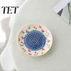 Piatto Grattugia Pomodoro Piatto Aglio in Ceramica, Grattugia Manuale Frutta Zenzero Formaggio, Disco di Macinazione Sicuro Tritatutto da Cucina Multifunzione Piatto per