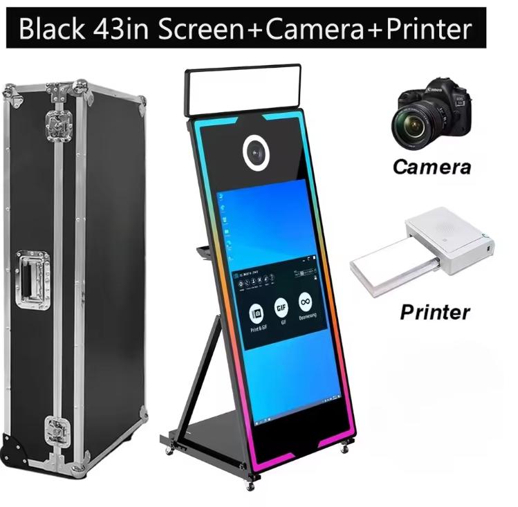 Dotykový fotokoutek Přenosný 40 65 Palcový Zrcadlový Magický Fotokoutek Stroj Pro Svatbu Večírek Aktivita