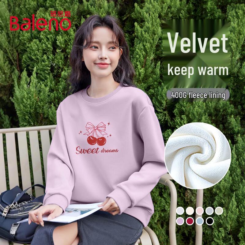 Baleno Women's Fleece Lined Crewneck Sweatshirt