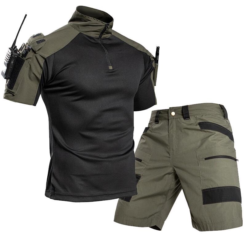 Men's Tactical Outdoor Shorts & Combat Shirt Set