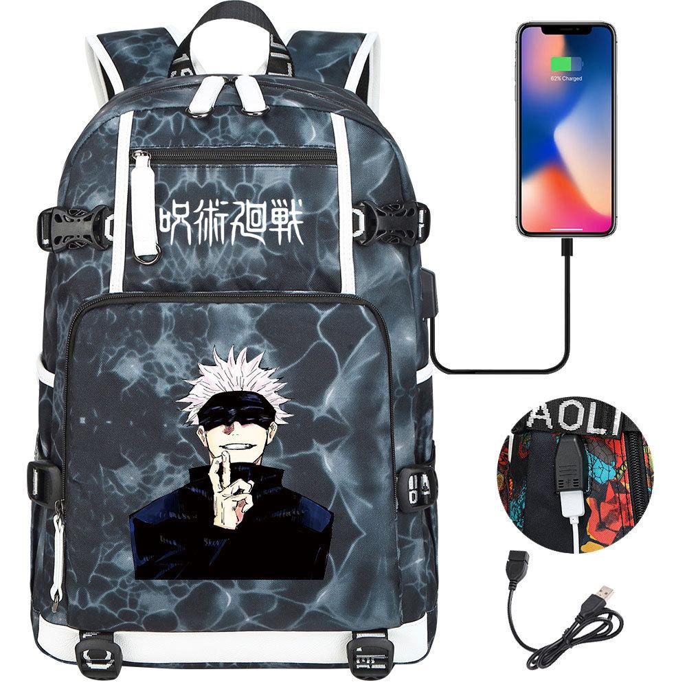 Mochila con Auriculares USB Estampados de Jujutsu Kaisen