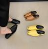 Bailamos Summer Women Flat Shoes Fashion Round Toe Slip On Mules Shoes Soft Flat Heel Outdoor Casual Dress Slippers