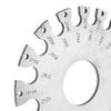 Round Wire Gauge, Stainless Steel Wire Thickness Measurer Tester Ruler Diameter Tool - Metric/Imperial