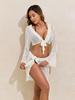 2025 Sun-Protective Long Sleeve Beach Cover-Up & Sexy Swimsuit Set