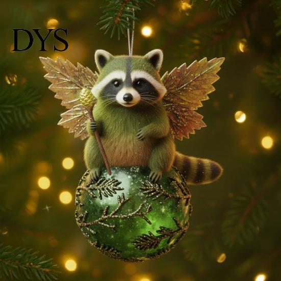 Christmas Decor Animal Ornament 2D Acrylic Wildlife on Ball Hanging Tree Ornaments for Winter Xmas Home Party High-quality Holiday
