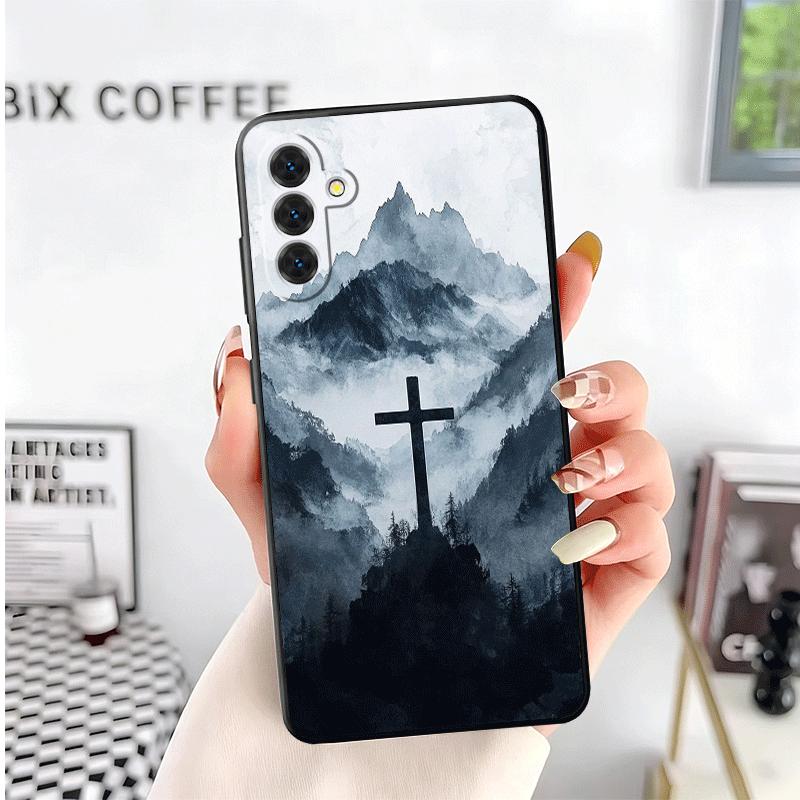 God Jesus Pray Cross Bible Soft Phone Case for Samsung A17 A37 A57 A16 A26 A36 A56 A15 A25 A35 A55 A14 A24 A34 A54 A13 A23 A33 A