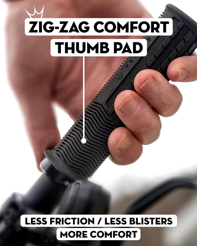 Peaty's Monarch Grip - Mushroom - Black, Thin