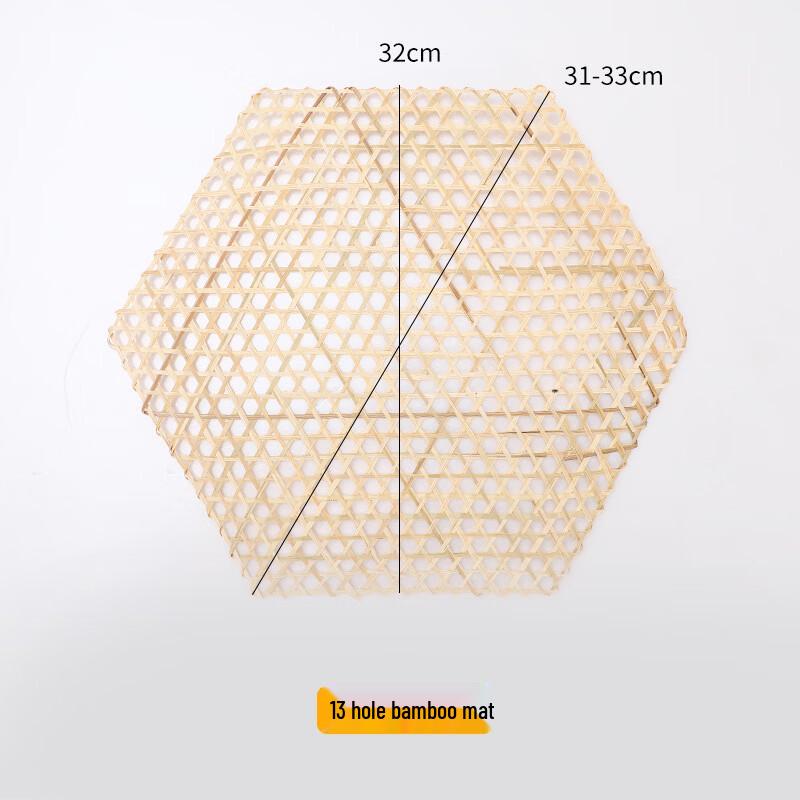 

Hansheng Hexagonal Handwoven Non-stick Bamboo Steaming Mats (50-Pack)