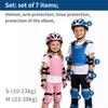 Child protective equipment helmet elbow knee pads for girls aged 3 4 5 6 7 8 9 10 11 12 year boy Suitable for roller skating and skiing
