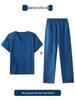Unisex Short-Sleeve Surgical Gown and Long-Sleeve Workwear Scrub Set - Polyester/Cotton Blend