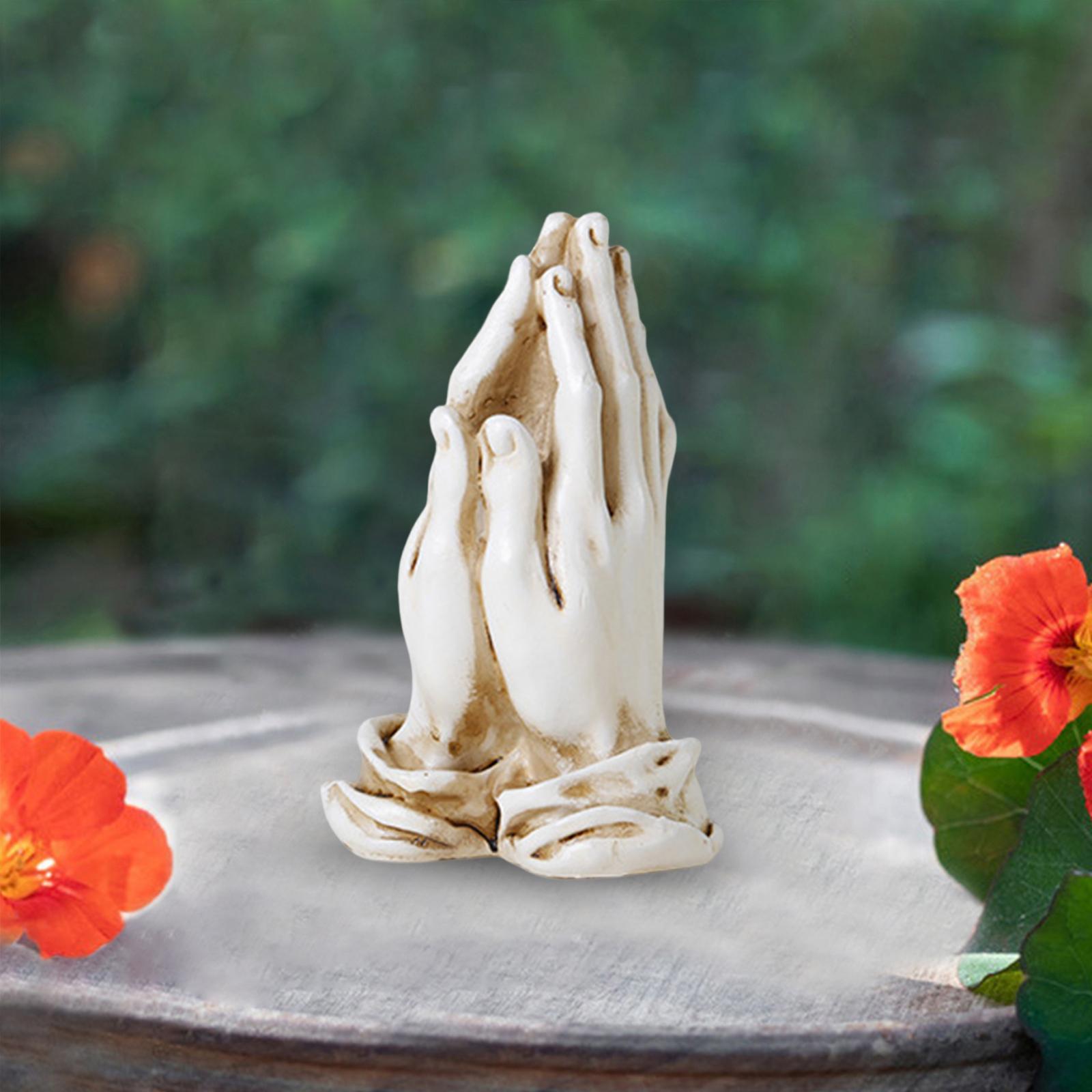 

Молящиеся руки статуэтка модель винтажный стиль отдельно стоящая художественная работа жест рукой статуя для шкафа дома гостиная спальня декор бежевый